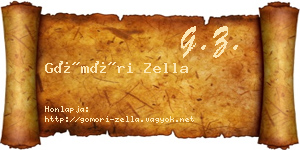Gömöri Zella névjegykártya